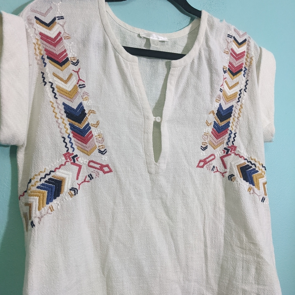 See U Soon Embroidered Short sleeve top Xs - Picture 2 of 6